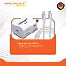 Bộ củ cáp sạc siêu nhanh Volwatt GE-30-SCL 30W GaN hàng chính hãng | Adapter PD Type-C + Cáp Type-C to L 1m, BH 12 tháng