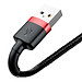 Cáp sạc nhanh 2.4A Baseus Cafule dây bện chống gập đồng bộ data nhanh chóng dành cho iPhone dài 100CM ( nhiều màu ) - Hàng chính hãng