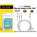 Dây sạc nhanh LI-TOP LX38 3IN1, đa năng 3 chân cắm IOS, MICRO, TYPE C, công suất 66W, Kim Ánh cho dùng thử 30 ngày, bảo hành hàng chính hãng 12 tháng