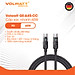 Cáp sạc nhanh 60W Volwatt GE-A45-CC hàng chính hãng - Cáp Type-C to Type-C nam châm từ tính chống rối, có LED, truyền dữ liệu 480Mbps – BH 12 tháng