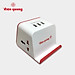 Ổ cắm Điện Quang ĐQ ESK 2WR 23-3U (2 lỗ 3 chấu, 3 USB, dây dài 2m, màu trắng đỏ)