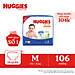 Tã/bỉm quần Huggies Skin Care Mega Jumbo M106 miếng với tràm trà dịu da
