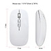 Chuột không dây HXSJ M103B wireless Bluetooth tự sạc pin siêu mỏng không gây tiếng ồn chuyên dùng cho Máy tính, pc, Laptop, Tivi  - Hàng chính hãng