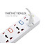 Ổ cắm điện Sunhouse SHE-OC2-5RD, Công suất 2500W, Dây dài 4,5m, Công tắc riêng biệt cho từng ổ, Bảo hành 12 tháng