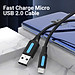 Cáp Sạc Vention Micro USB 2A chuẩn USB 2.0 sạc nhanh dài 1.5m, truyền dữ liệu cho Android - COL15 - Hàng chính hãng