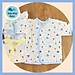 Set 5 áo sơ sinh cotton Tay Ngắn cài Xéo Họa Tiết JOU-Tomtom Baby cho bé trai, bé gái