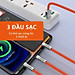 Dây Sạc 3 Đầu, Dây Sạc Nhanh 120W Với 3 Đầu Sạc Phù Hợp Với Nhiều Dòng Điện Thoại Dài Khoảng 1.2 Mét - Hàng Nhập Khẩu - Giao Màu Ngẫu Nhiên