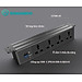 Sinoamigo STS-HG60B-5: Hộp ổ cắm Âm Bàn Hiện Đại Với Thiết Kế Lắp Âm Dưới Bàn - Tích hợp 4 ổ cắm đa năng, 1 cổng sạc USb type C (PD) và 1 cổng sạc USB type A (QC-3.0) - Hàng chính hãng
