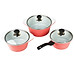 Bộ 3 nồi quánh đúc Ceramic chống dính 5 lớp, đáy từ Greencook GCS02-18IH size 18cm / GCS02-20IH size 20cm / GCS02-24IH size 24cm