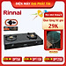 Bếp Ga Dương Đôi Rinnai RV-6 Double Glass(L) + Tặng kèm 1 bộ van và dây gas- Hàng chính hãng