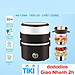 Bộ Hộp Cơm Giữ Nhiệt Văn Phòng Cao Cấp Cắm Điện inox 3 tầng - Chính hãng dododios