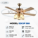 Quạt trần chùm đèn Klasse 52KSP 588 Hàng chính hãng
