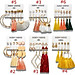 Set 6 đôi khuyên tai phong cách cổ điển Boho cho nữ
