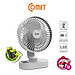 Quạt Sạc Tích Điện Để Bàn Đa Năng COMET CRF1406 6W, 3 Cấp Độ Gió, Có Đèn LED, 2 pin rời 18650 Lithium 1200mAh Để Bàn Văn Phòng - Hàng chính hãng