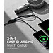 Cáp sạc nhanh đa năng cho điện thoại/tablet RINGKE 3-in-1 Fast Charging Multi Cable 1.2M - Hàng Chính Hãng