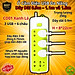 Ổ Cắm Điện USB Đa Năng Cao Cấp Chống Giật Dây Dài 0.9m – 1.1m và 1.8m, Ổ Cắm Điện Công Suất 2500W Có Chốt An Toàn