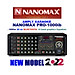 Amply Nanomax Pro 1000i - 20 sò, công suất 1800w, kết nối bluetooth, 4 cổng micro - Hàng chính hãng