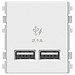 Ổ sạc USB 2.1A đôi Schneider Electric dòng ZENCELO A (Size 2S)
