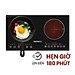 Bếp Đôi Điện Từ Hồng Ngoại Daewoo DWHB-3801C, mặt kính pha lê bóng 3800W, phù hợp mọi loại nồi - Hàng chính hãng