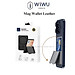 Ví da đựng thẻ nam châm hút từ tính WI WU Mag Wallet MW-001 tích hợp giá đỡ điện thoại gập gọn gắn sau điện thoại i Phone - Hàng chính hãng