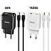 Củ sạc nhanh Hoco N5 (QC, PD 20W) cho android,iphone - chất liệu PC chống cháy - Phích cắm EU ( chân tròn) - Hàng chính hãng