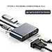 Cáp chuyển Đổi USB Type-c ra 4 cổng HDMI/ VGA/ USB và cổng sạc hỗ trợ chế độ Dex - UHV41160 Hàng Chính Hãng
