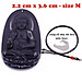 Mặt Phật A di đà đá thạch anh đen 3.6 cm kèm vòng cổ dây dù đen - mặt dây chuyền size M, Mặt Phật bản mệnh