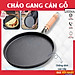 Chảo Gang Tròn Chống Dính Size 20-26Cm Cán Gỗ Chống Bỏng Đổ Bánh Xèo Chiên Trứng Dùng Cho Mọi Loại Bếp