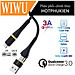 Dây cáp sạc Type-C đa năng USB-C + USB-A ra Type C hiệu WIWU ED-106 sạc nhanh QC 3.0, tốc độ truyền dữ liệu 480Mbps, 2 input tiện dụng (USB-C và USB-A), Chip sạc thông minh - Hàng nhập khẩu