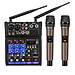 Bàn trộn Mixer G4 USB – Chuyên dùng livestream, karaoke gia đình – Có màn hình led – Kèm 2 micro không dây – Dùng được cho loa kéo, loa ô tô, dàn karaoke gia đình, livestream, thu âm - Tích hợp nguồn 5V và 48V cho micro thu âm - Hàng chính hãng
