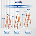 Thang Ghế Nikawa NKS-04 - 4 Bậc - 92cm - Màu Cam