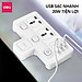 Ổ Cắm Chia Điện Deli, Ổ Cắm Điện Chữ T Công Suất 2500W Tích Hợp Cổng USB &TypeC Sạc Nhanh 20W