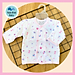 Túi 5 Áo Sơ Sinh Cotton Tay Dài Cài Nút Xéo Họa Tiết JOU - Size 1,2,3 cho bé sơ sinh -9kg