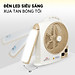 Quạt sạc tích điện Honjianda FL 223 - tích hợp đèn LED & cổng USB - Hàng chính hãng