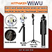 Gậy chụp ảnh selfie tự sướng kiêm tripod 4 chân khung nhôm, đèn Flash trợ sáng hiệu WlWU Wi-SEO12 - Tích hợp remote control bluetooth, Xoay 360 độ, thân nhôm, kéo dài 1,8m, chắc chắn, bền bỉ, gập gọn, pin sạc type C cho iPhone Oppo Samsung- Hàng nhập khẩu