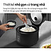 Nồi cơm điện Locknlock EJR346BLK (Giữ ấm 24h - 5 chế độ nấu - lòng nồi chống dính) 1.2 Lít - Black - Hàng chính hãng