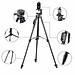 Tripod, chân đế điện thoại, máy ảnh 3 chân TTX-6218 kiêm giá đỡ có túi đựng , remote bluetooth điều khiển từ xa - Hàng chính hãng