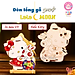 Lồng Đèn Gỗ Trung Thu Mẫu Mới 2024 Lalamoon - Bộ Kit DIY Tự Vẽ và Làm Đèn Trông Trăng - Lalala Baby