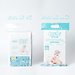 Thùng 03 túi khăn vải khô đa năng cho bé EcoWipes túi 270 tờ 345g mềm mịn dai thấm hút tốt