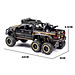 Đồ chơi mô hình xe ô tô FORD RAPTOR  F150 bằng hợp kim nguyên khối có nhạc và đèn, kèm xe máy tỷ lệ 1:28 màu đen