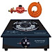 Combo Bếp gas dương đơn kính họng thường SUNHOUSE SHB212KT Kèm Van Dây - Hàng Chính Hãng