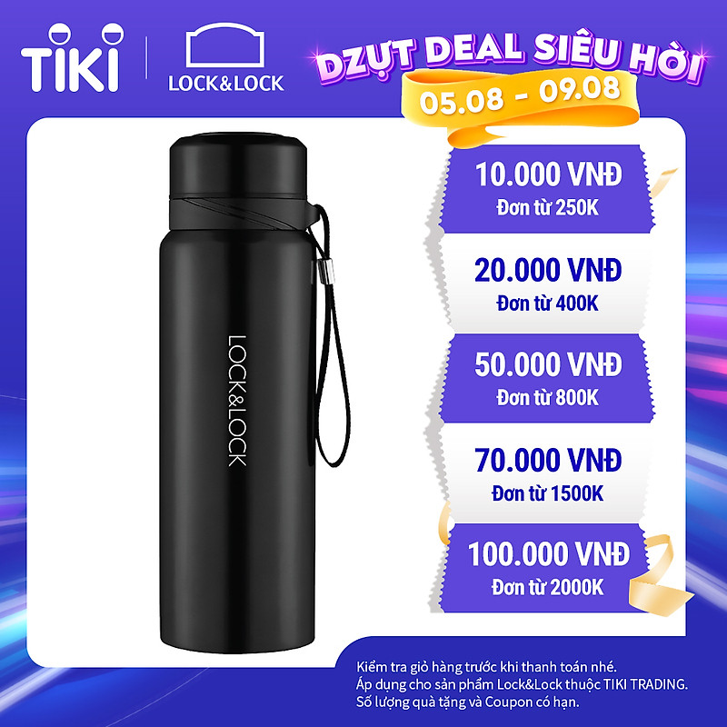 Bình Giữ Nhiệt Bằng Thép Không Gỉ Lock&Lock Vacuum Bottle LHC6180SLV (800ML)