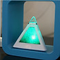 Đồng hồ điện tử hình kim tự tháp để bàn đổi màu (tặng kèm bộ 6 con bướm dạ quang phát sáng) 2