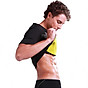 Men workout sauna suit neoprene short sleeve sweat shirt body shaper training weight loss shirt 2