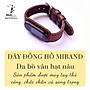 Dây miband da bò thật vân hạt handmade bền chắc cao cấp cho miband 3 , miband 4 , miband 5, miband 6 - RAM