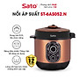 Nồi áp suất đa năng SATO 6AS052.N 6.0L - Nồi áp suất đa chức năng : nấu cơm, nấu cháo, hầm gân, ninh, súp, hấp, giữ ấm ...- Miễn phí vận chuyển toàn quốc - Hàng chính hãng