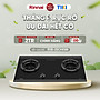 Bếp gas âm đầu đốt trong Rinnai RVB-2SCHi(SB) mặt bếp kính SCHOTT và kiềng bếp gang - Hàng chính hãng