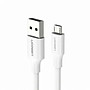 Cáp sạc truyền dữ liệu USB 2.0 sang MICRO USB hỗ trợ sạc nhanh Ugreen 289UK60139US 0.25M màu Trắng hàng chính hãng