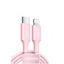 Ugreen màu hồng 90450 1M Cáp sạc - truyền dữ liệu USB-C sang cổng sạc dành cho iphone Hàng chính hãng