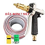 Bộ dây vòi xịt nước rửa xe, tưới cây đa năng, tăng áp 3 lần, loại 7m, 10m 206236 đầu đồng, cút, + tặng mở chai